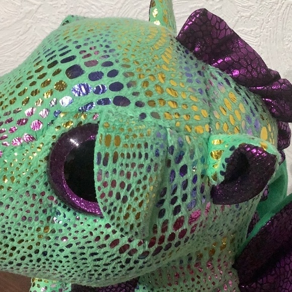 Ty Beanie Boos - NEW - Cinder Dragon - 9” tall  - super cute - Picture 7 of 8